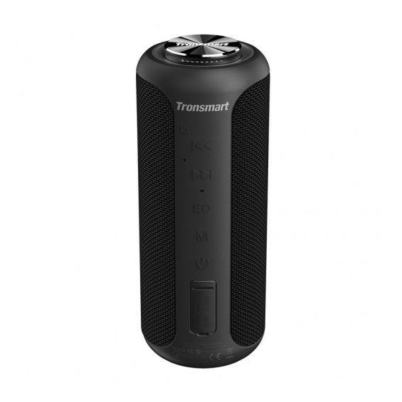 Преносима тонколона T6 Plus Upgraded, Bluetooth 5.0, IPX 6 водоустойчивост, Батерия 6600 mAh, Функция външна батерия, 40W, Черен