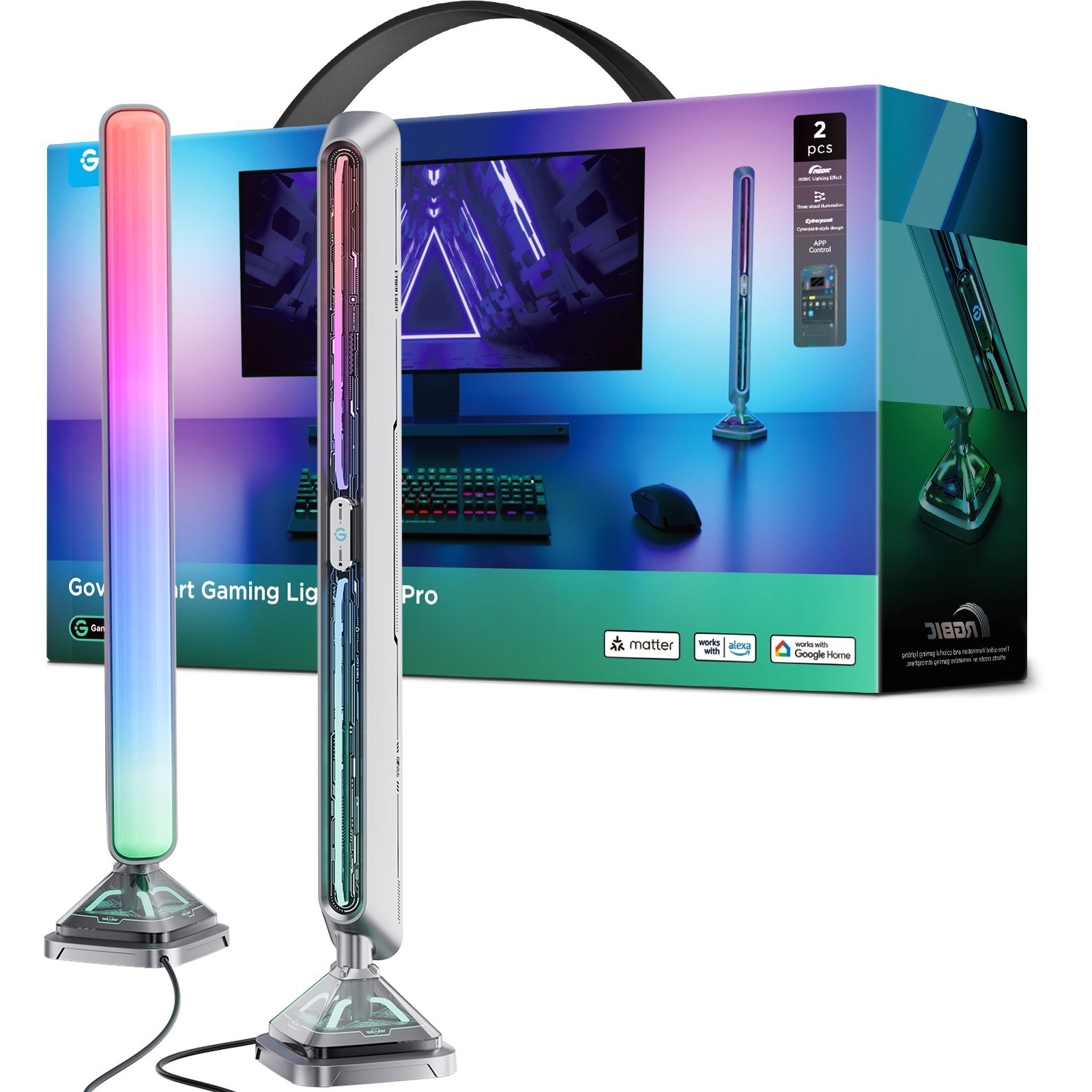 Govee Smart RGBIC Gaming Pro világítópanelek Matter (H8048C81)