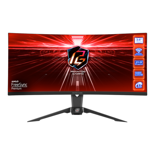 LED monitor ASRock PG34WQ15R2B 34 " 3440 x 1440 px VA