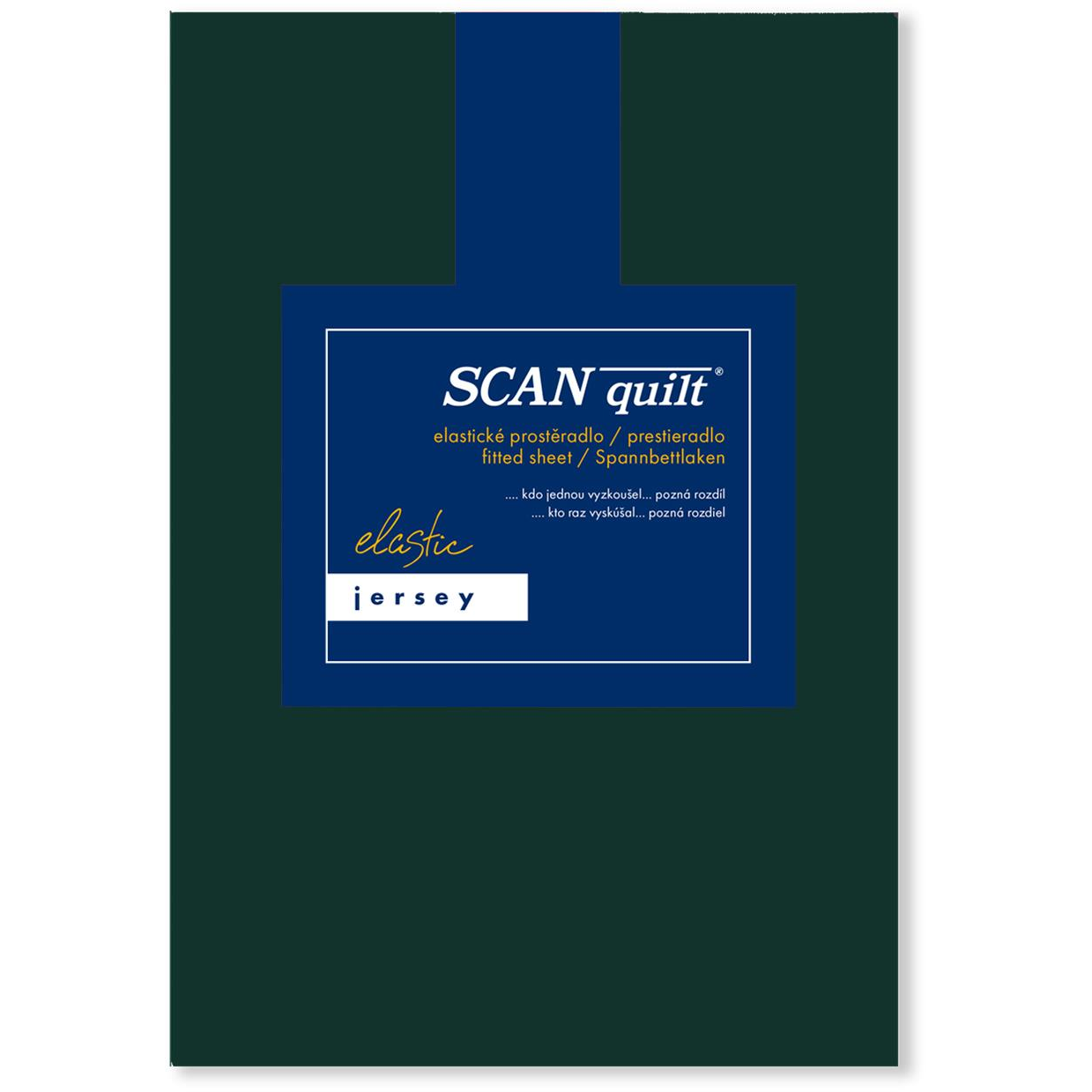 SCANquilt JERSEY ELASTIC LYCRA lepedő, sötétzöld, 90×200 cm (30828)