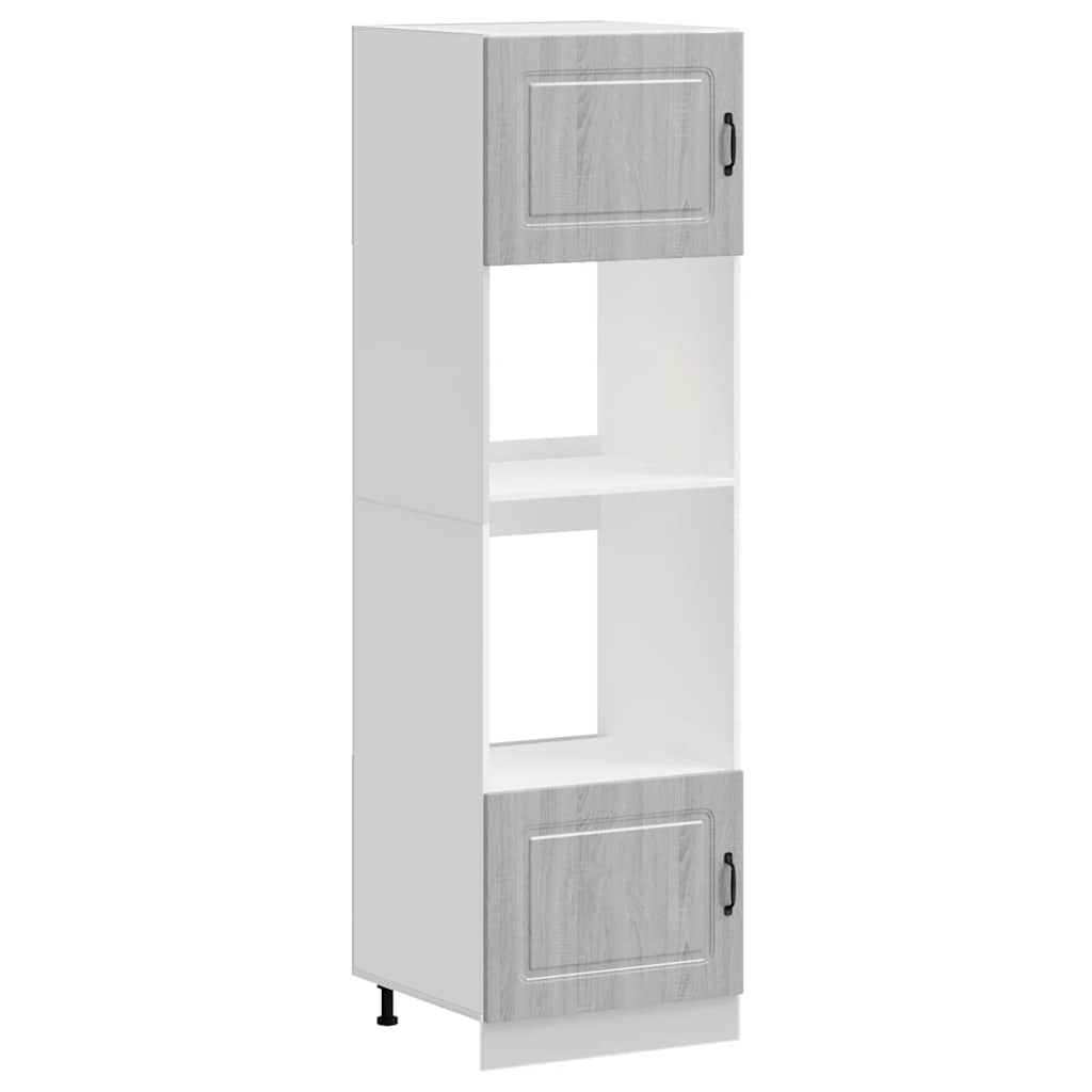 Lucca 2 db szürke sonoma színű szerelt fa sütőszekrények (3315037)