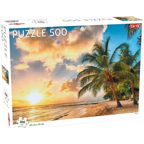 Tactic Landscape: Beach - 500pcs Puslespil 500 stk Landskab