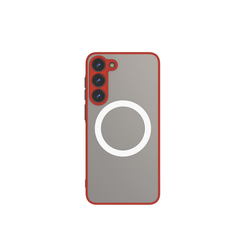 Cellect Samsung S24 mágneses tok piros-fekete (CEL-MATTM-S24-RBK) (CEL-MATTM-S24-RBK)