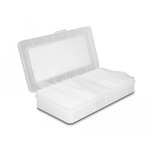 DELOCK Schrumpfschlauch Sortimentsbox transparent 135-teilig