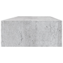 Стенен рафт с чекмедже vidaXL, бетонно сив, 60x23,5x10 см, МДФ, 4.4 Kg