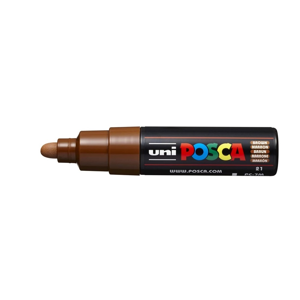 Uni Dekormarker 4,5-5,5mm, -Posca PC-7M barna (2UPC7MB) (2UPC7MB)
