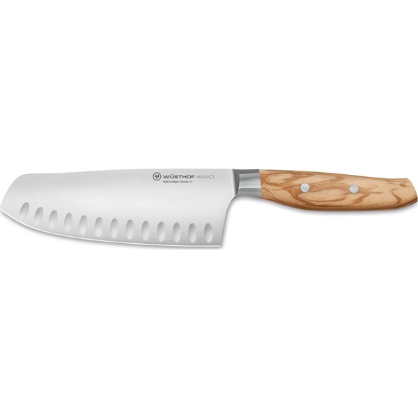 Кухненски нож Wusthof, 17 см, Неръждаема стомана, Дърво, Сребро, Кафяв