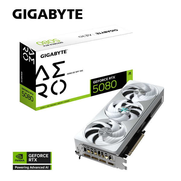 Gigabyte GeForce RTX 5080 16GB GDDR7 AERO OC SFF Videókártya