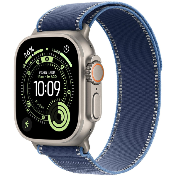Apple Watch Ultra 3 GPS + Cellular 49 mm титанов каишка Natural M/L Синьо