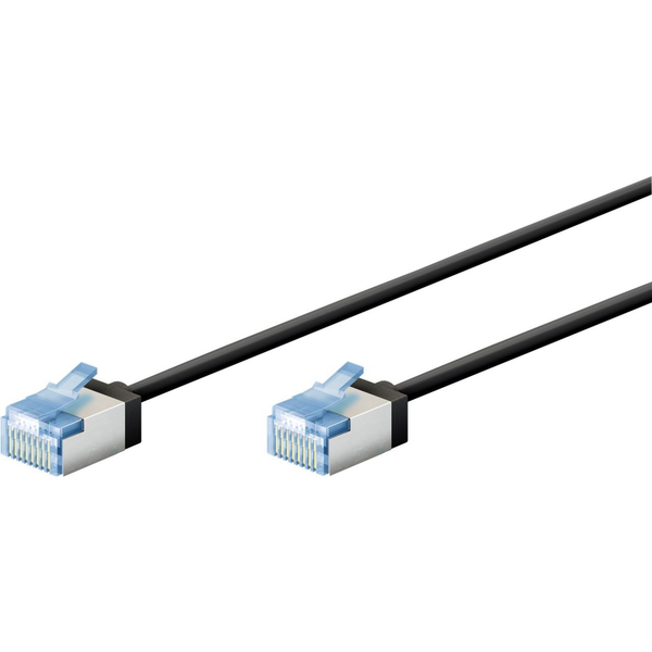 goobay Ultraflexibles U/FTP Cat 6a RJ45 Slim Patch kábel 2m - Fekete