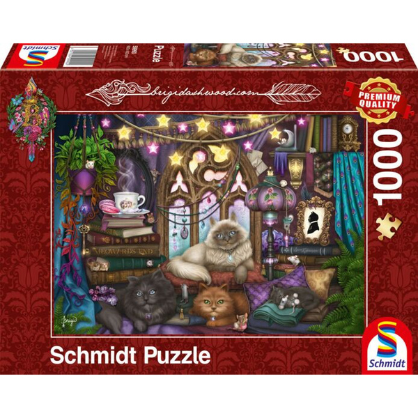 SCHMIDTSPIELE Puzzle játék 1000 darabos Cats and Sofa