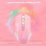 Onikuma CW905S RGB безжична геймърска мишка, розова