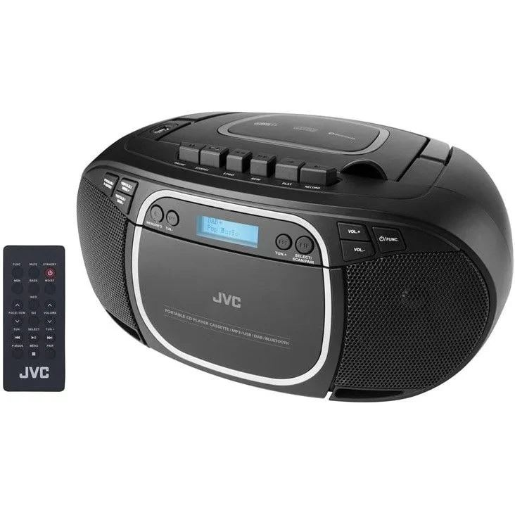 JVC RC-E561B-DAB hordozható CD-s rádiómagnó fekete (RC-E561B-DAB)