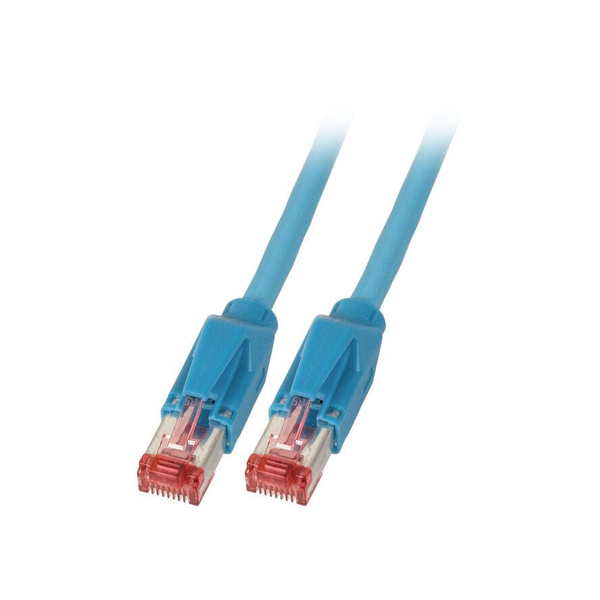 EFB RJ45 Patchkabel S/FTP,Cat.6A,TM21,Dätwyler 7702,0,5m,bla (K8708BL.0,50)