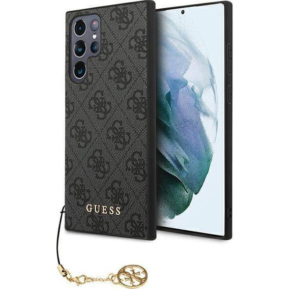 Guess 4G Charms Samsung Galaxy S23 Ultra szilikon tok, szürke (GUE2368)
