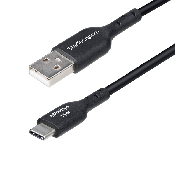 StarTech.com USB2AC1MNC USB-kabel USB 2.0 1 m USB A USB C Sort