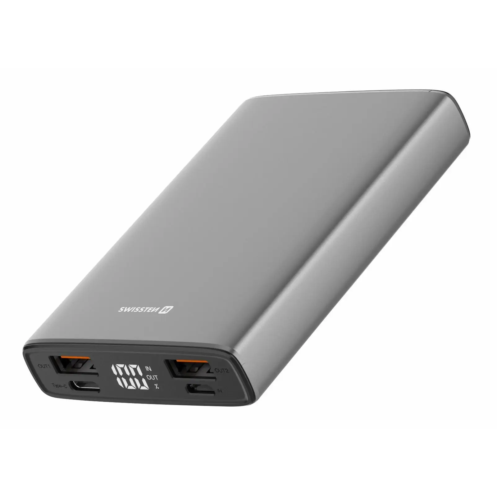 Swissten 22013915 Power Bank 10000mAh - Szürke (22013915)