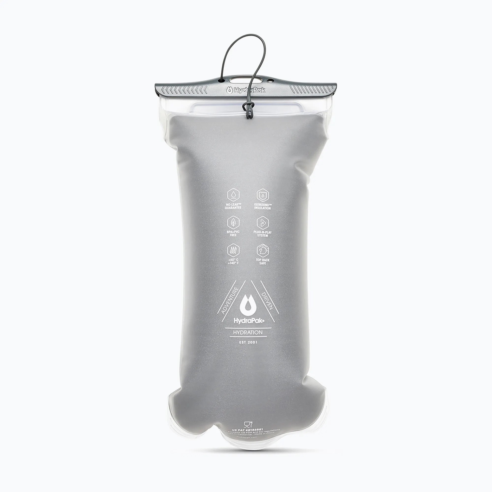 Hydrapak Velocity Műanyag Összezsugorítható Kulacs 1500ml - Átlátszó / Szürke (HYA381N)