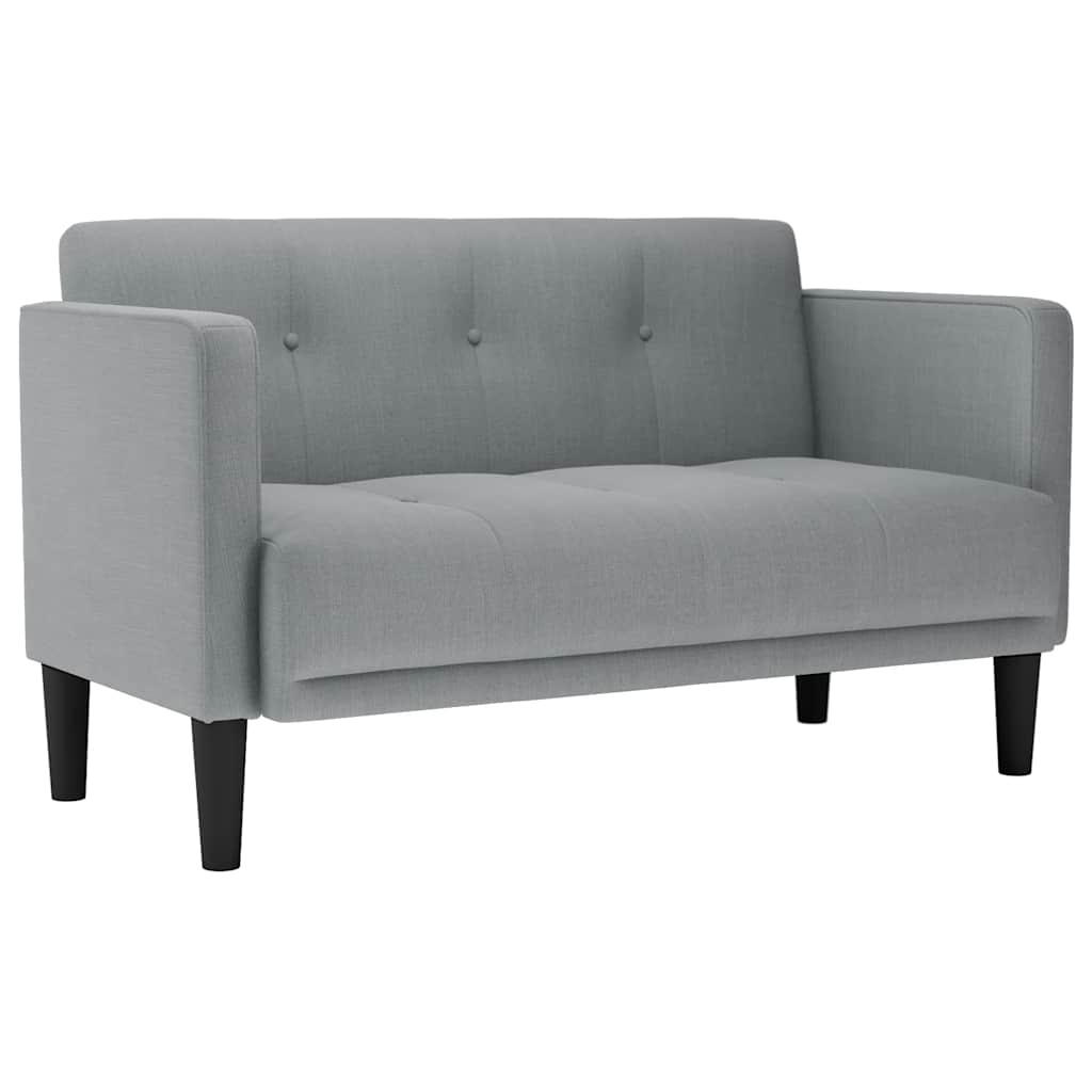 világosszürke szövet loveseat kanapé 111 cm (4100560)
