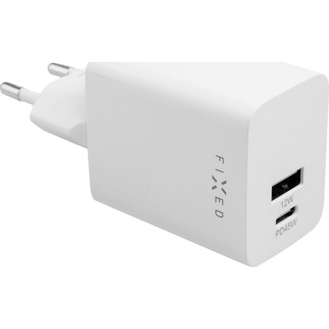 FIXED Mini USB-C/USB Travel Charger 45W, white (FIXC45M-CU-WH)