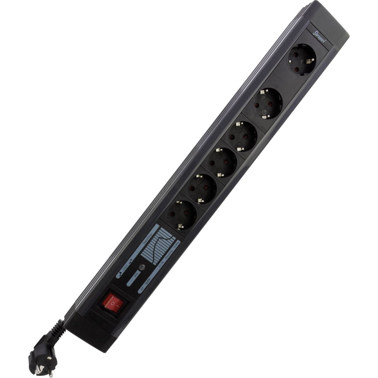 REV 0015603513 Elosztó kapcsolóval 6 részes Fekete Védőérintkezős 3,3m (r0015603513)