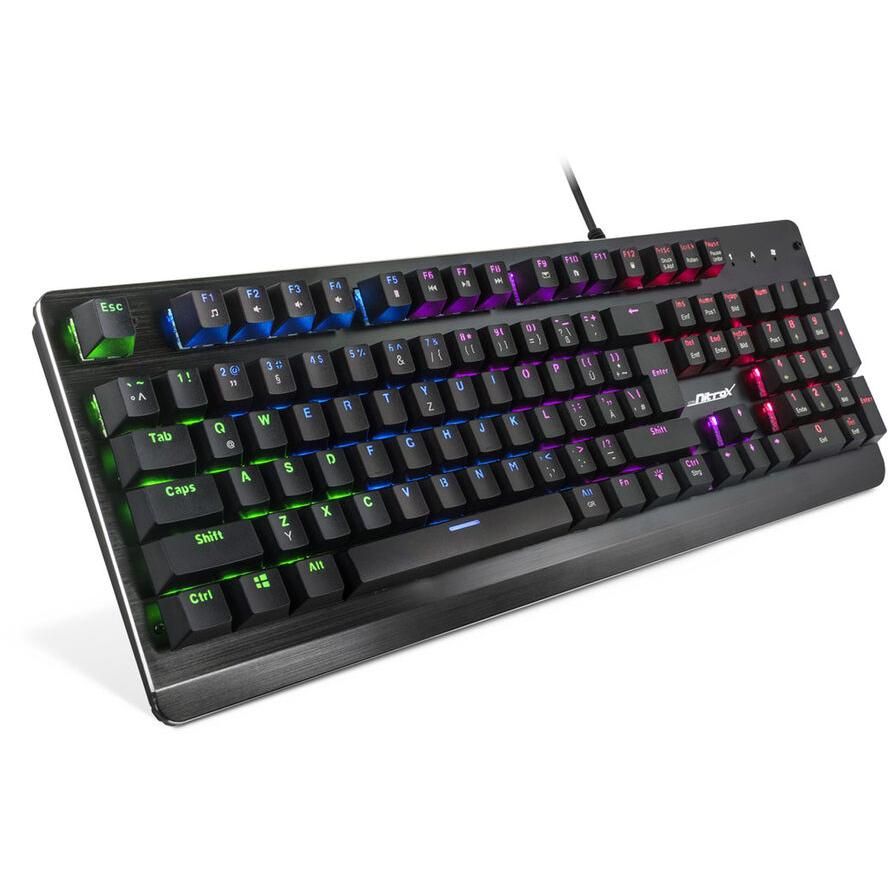 Inter-Tech Nitrox NK-2000ME USB Mechanikus Gaming Billentyűzet - Német