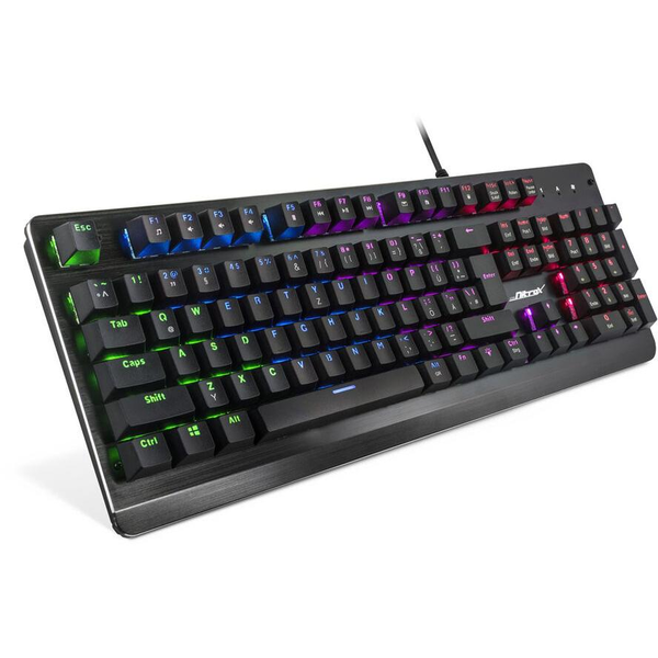 Inter-Tech Nitrox NK-2000ME USB Mechanikus Gaming Billentyűzet - Német