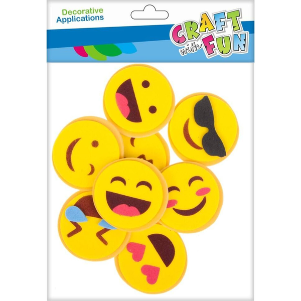  Craft with Fun CF OZDOBA DEK EVA EMOTKI SPRZYL 8SZT 12/144