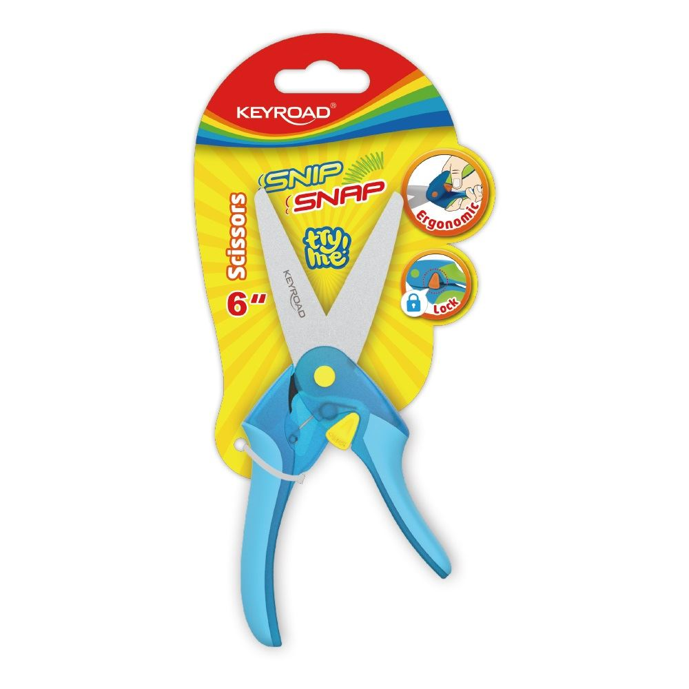 Keyroad Snip Snap tompa fejű olló 15cm (KR971696) (KR971696)