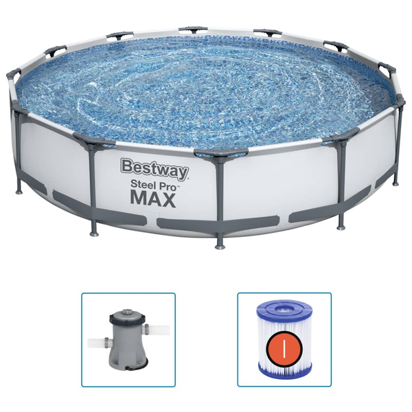Bestway Steel Pro 56416 piscine hors sol Rond 6473 L Bleu