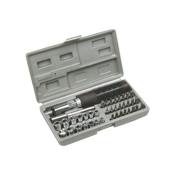 Top Tools 39D386 Bitfejes Csavarhúzó Készlet 41db, Racsnis (4125)