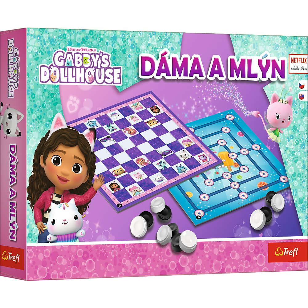 Trefl Dáma és Malom Gabby's Dollhouse társasjáték 2 játékosnak (5900511028577)