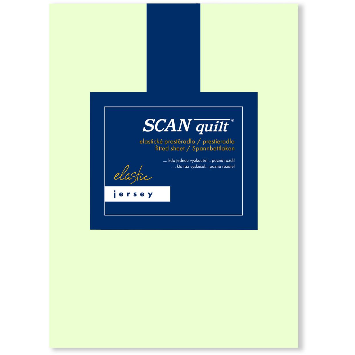 SCANquilt JERSEY ELASTIC LYCRA lepedő, világoszöld, 90×200 cm (25983)