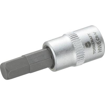 Dugókulcs betét 6,3 mm (1/4) 6 mm-es belsőkulcsnyílású hatlapú bittel, 37 mm, TOOLCRAFT (816071)