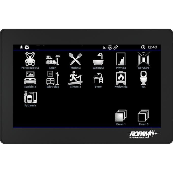 Monitor cu ecran tactil capacitiv Technologia Dotyku TPR-7B de 7 inci, negru
