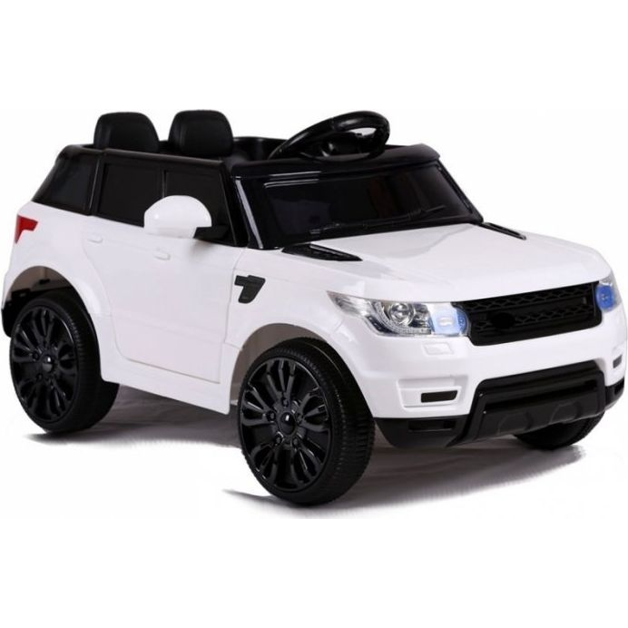 LAND ROVER HL1638 2830 Hasonmás 12 V Elektromos Kisautó - EVA Kerekekkelbőr Hatású Kárpitozott Üléssel, Szülői Távirányítóval, Fehér (2830)