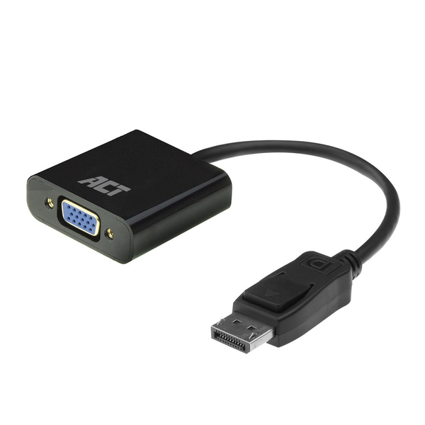 ACT AC7515 cavo e adattatore video 0,15 m DisplayPort VGA (D-Sub) Nero