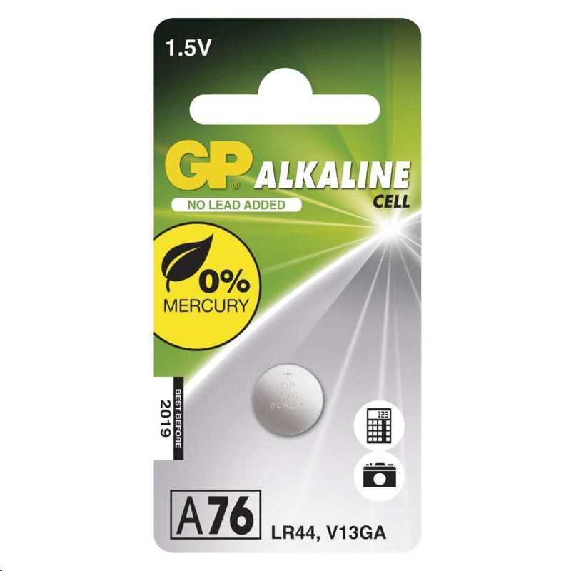 GP 1.5V Alkáli elem LR44 (1db/blister) (B13762) (B13762)
