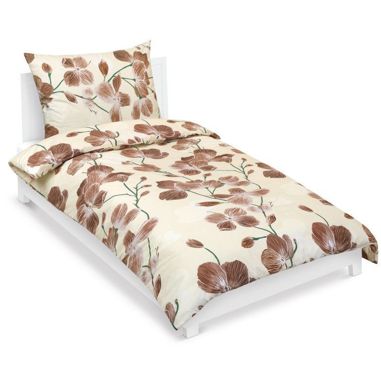 BELLATEX Linen cotton 90 / 321 beige garden 140 × 200, 70 × 90 (12266)