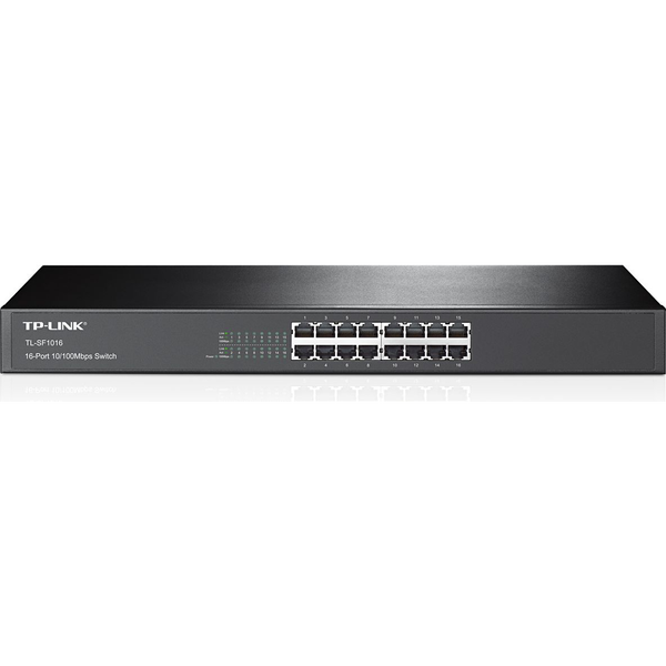 TP-Link TL-SF1016 netværksswitch Ikke administreret Fast Ethernet (10/100) 1U Sort