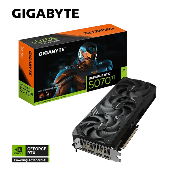 Gigabyte GeForce RTX 5070 Ti 16GB WINDFORCE OC SFF 16G videokártya (GV-N507TWF3OC-16GD)