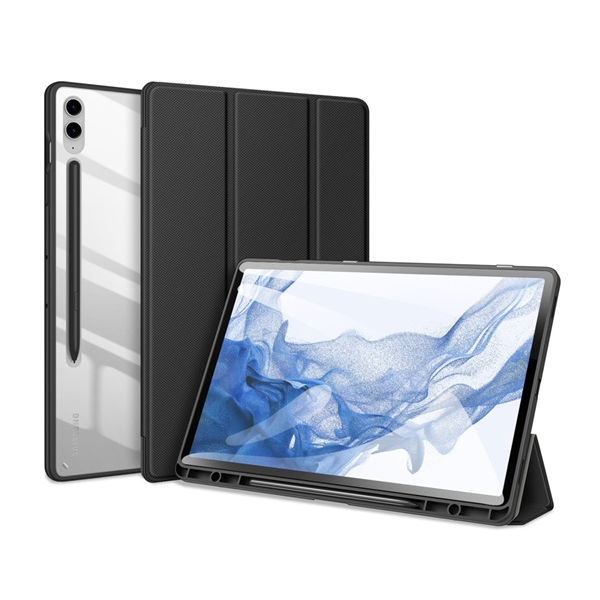Dux Ducis Toby Samsung Galaxy Tab S9 FE Plus LTE Trifold Tok - Fekete (GP-151095)