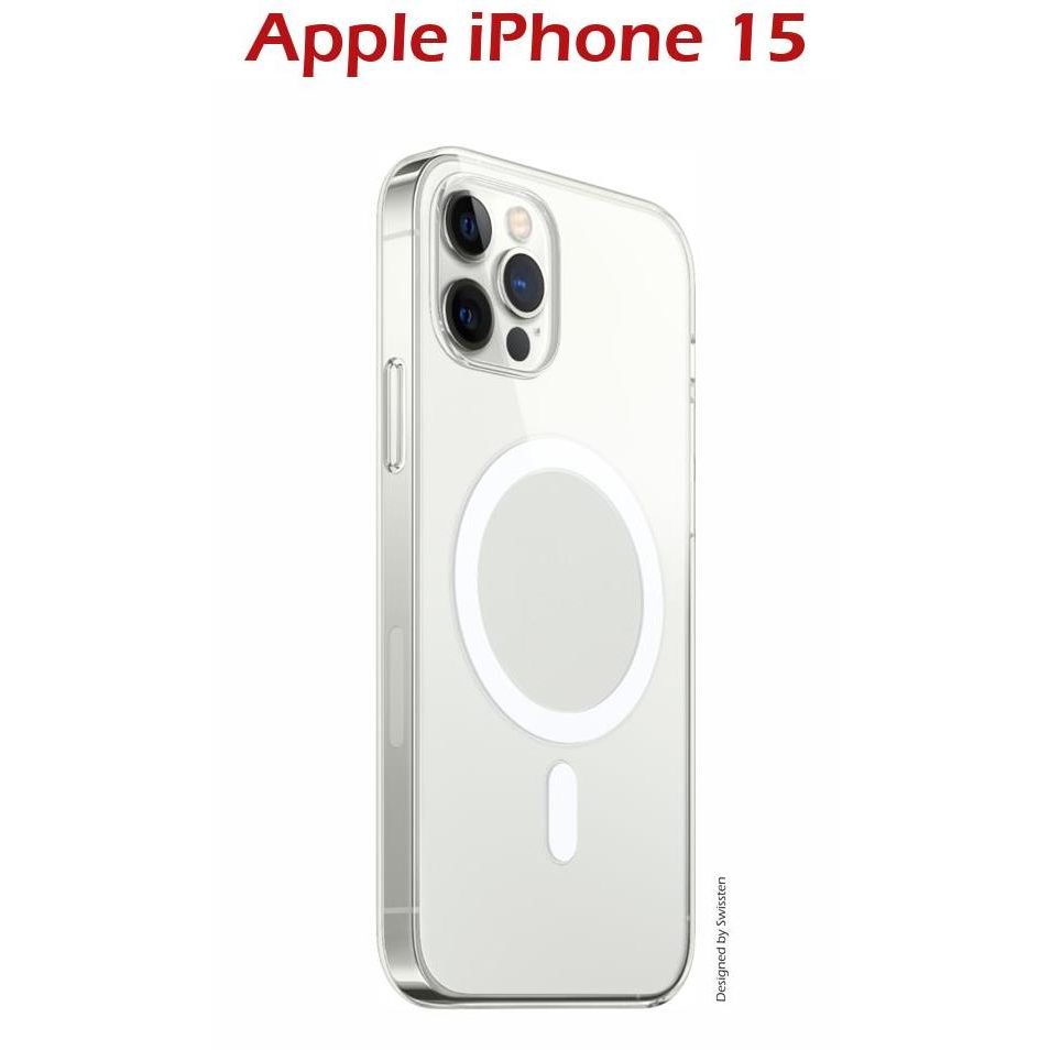 Swissten Clear Jelly MagStick Apple iPhone 15 átlátszó tok (33001719)