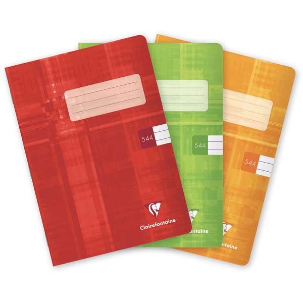 Clairefontaine Metric A5 "544" vonalas, 40 lap - 3 db (piros, zöld, narancssárga)