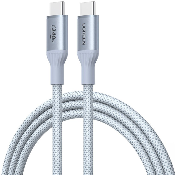 Ugreen L534 Silný Kabel USB-C na USB-C 240W 5A 1m 480 MBps Stříbrný