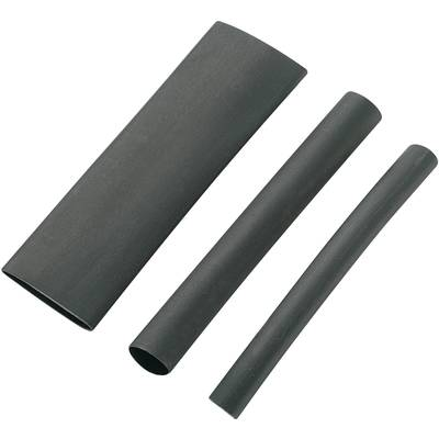 Zsugorcső 3:1, fekete, 1,6/12,7 mm, Tru Components 1565133 (1565133)