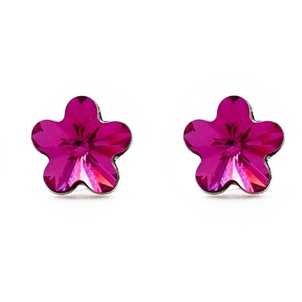 VICTORIA CRUZ Fantasy Little Flowers fukszia kristály (Ag 925/1000, 1,043 g) (8435672408823)