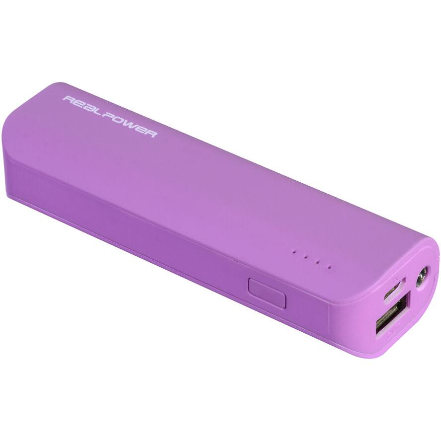 RealPower PB2600 Power Bank 2600mAh Lila (149317)