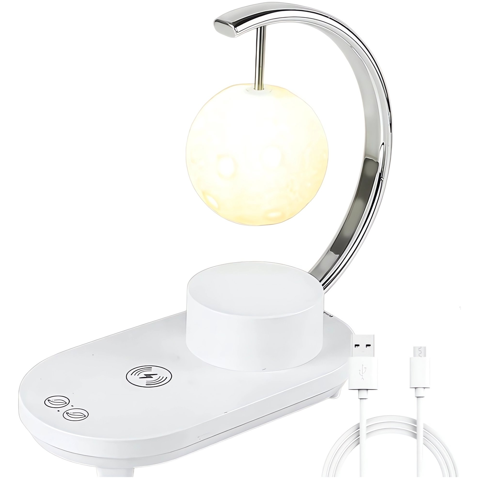 Verk 12368 Měsíc s bluetooth reproduktorem, RGB osvětlením a bezdrátovým nabíjením (5907451374078)