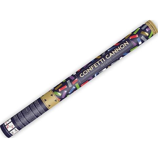  Party Deco Tuba strzelająca konfetti, kolorowe paski, 60 cm uniwersalny